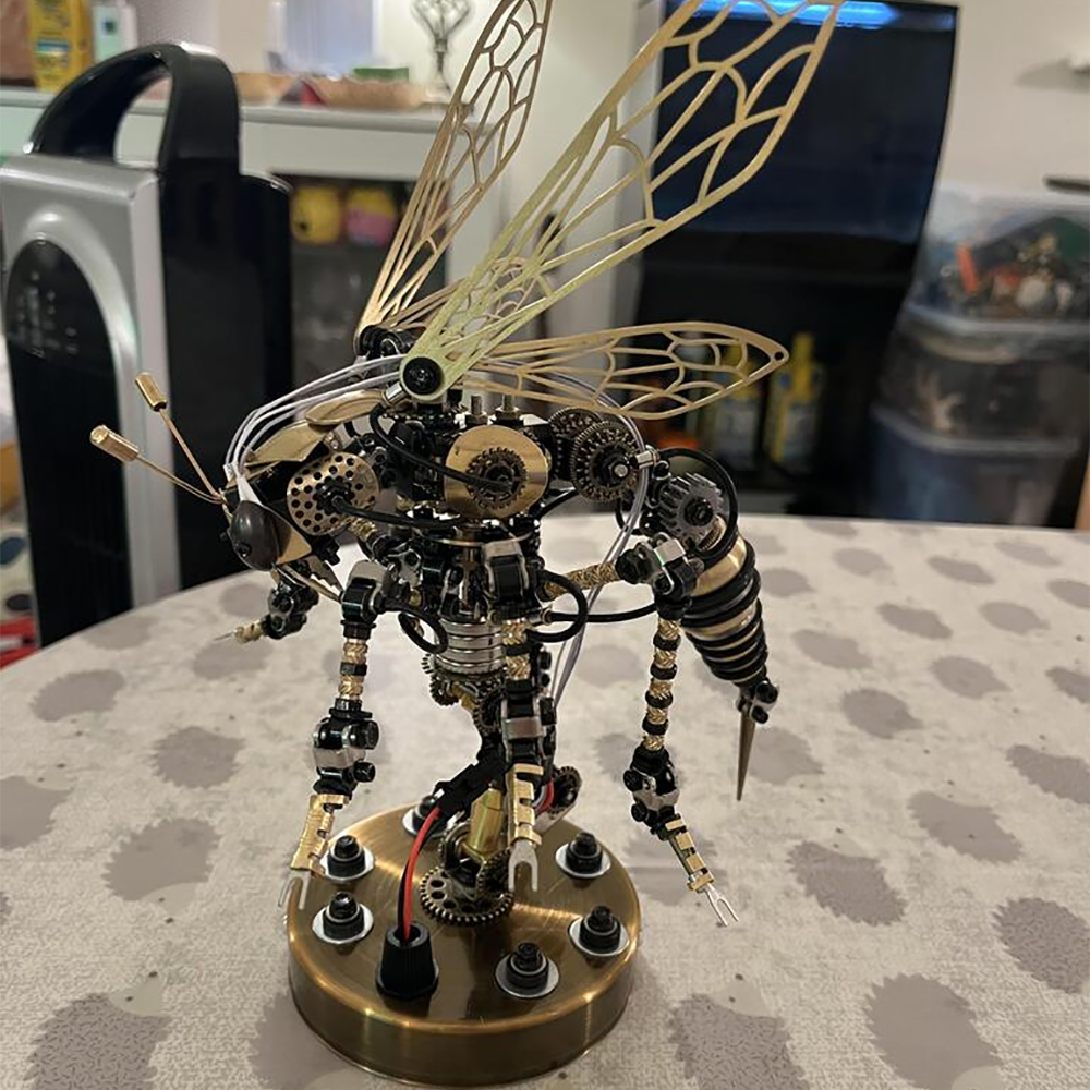 3D Metal DIY Mechanical Wasp Insects Puzzle Model Kit Assembly Jigsaw Crafts