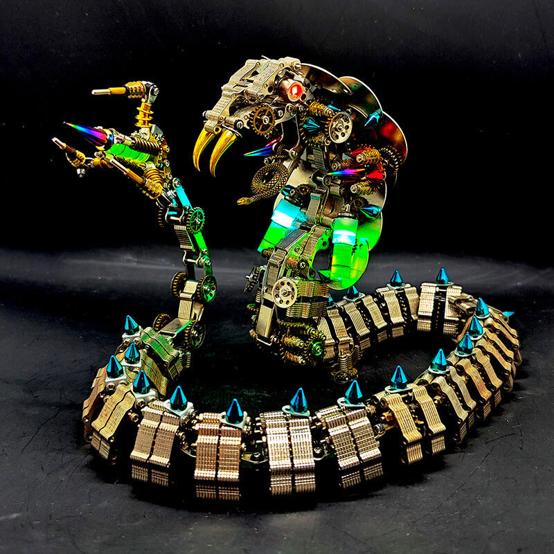 Mechanical king cobra 1200PCS 3D metal puzzle model kit for adults