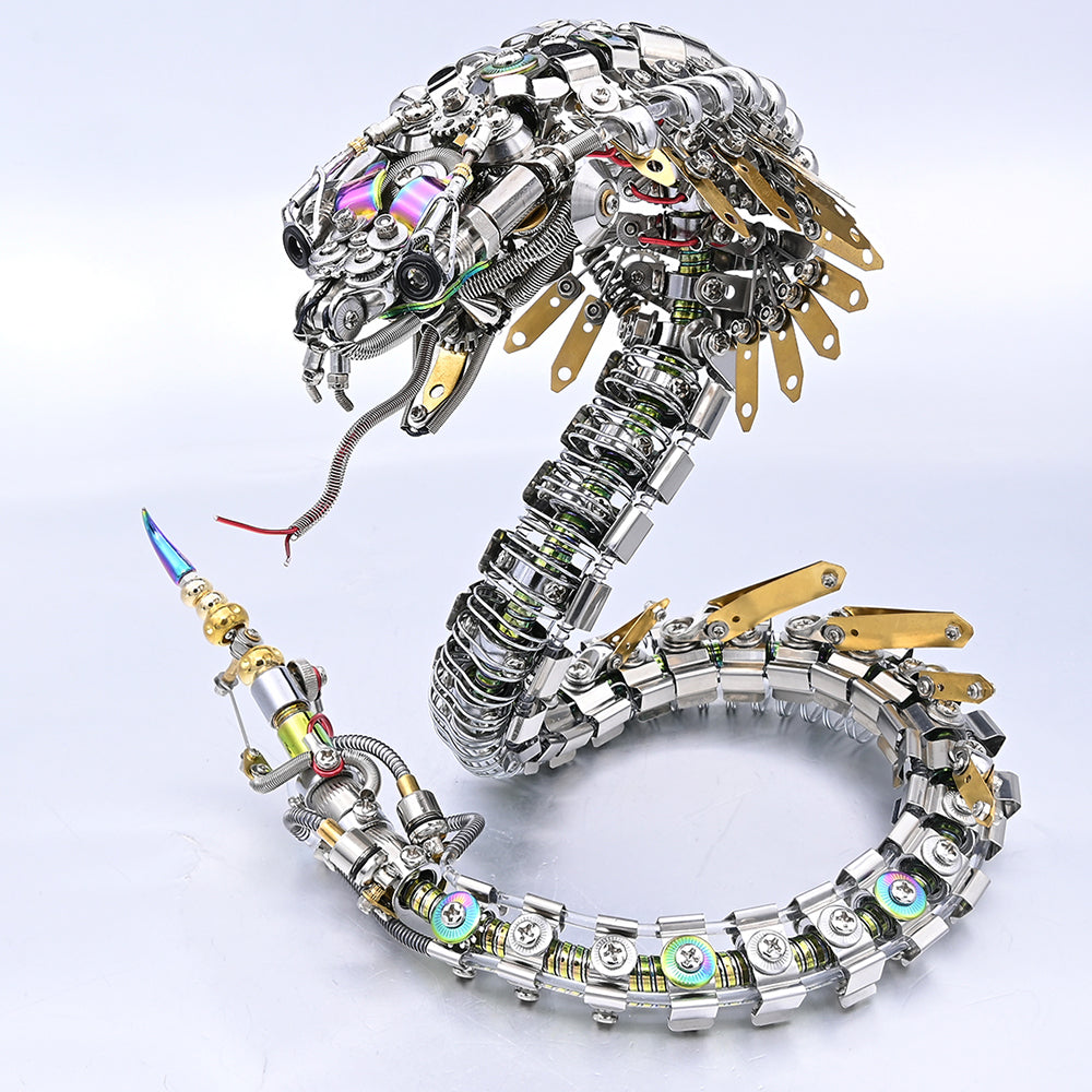 Steampunk Mechanical Cobra 3D Metal Puzzle Model Kit for Adults Snake Series