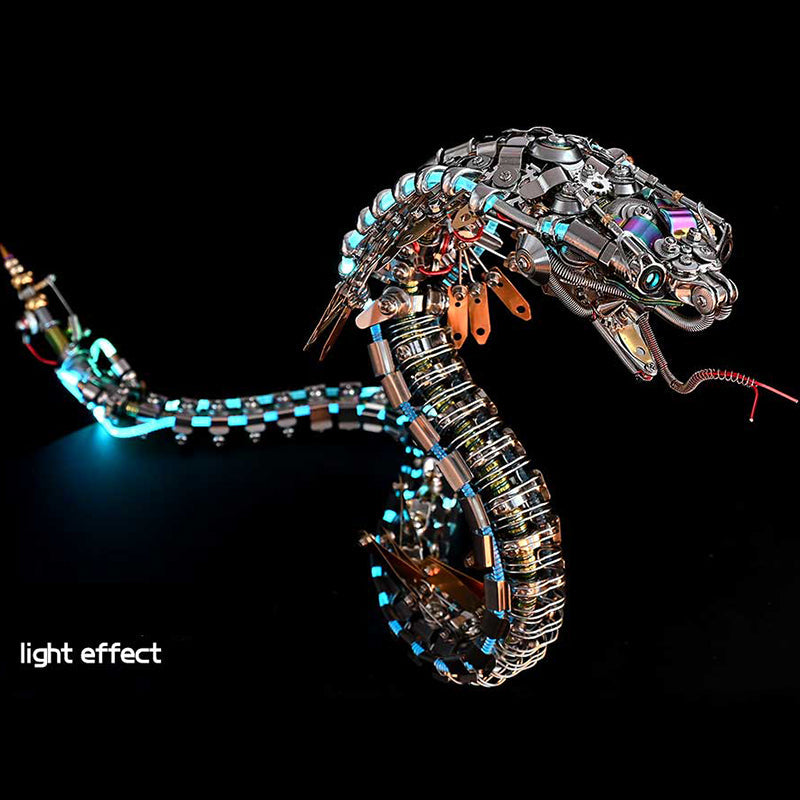 Steampunk Mechanical Cobra 3D Metal Puzzle Model Kit for Adults Snake Series