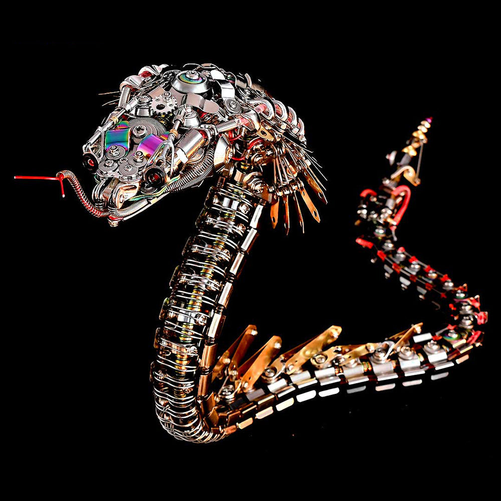 Steampunk Mechanical Cobra 3D Metal Puzzle Model Kit for Adults Snake Series