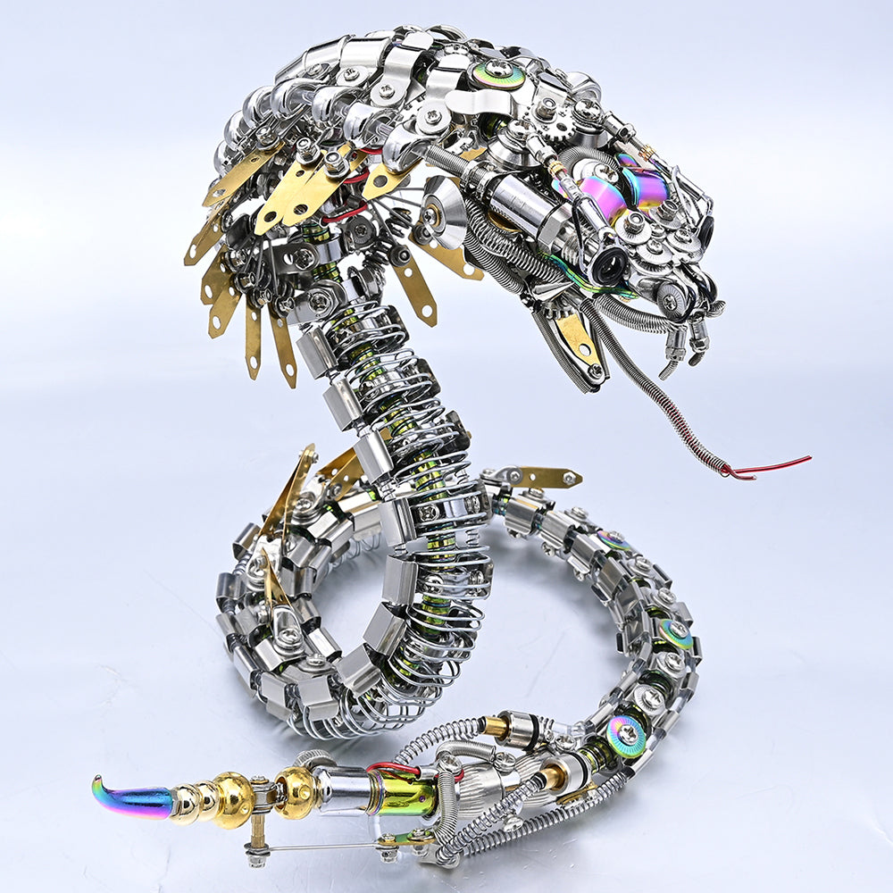 Steampunk Mechanical Cobra 3D Metal Puzzle Model Kit for Adults Snake Series