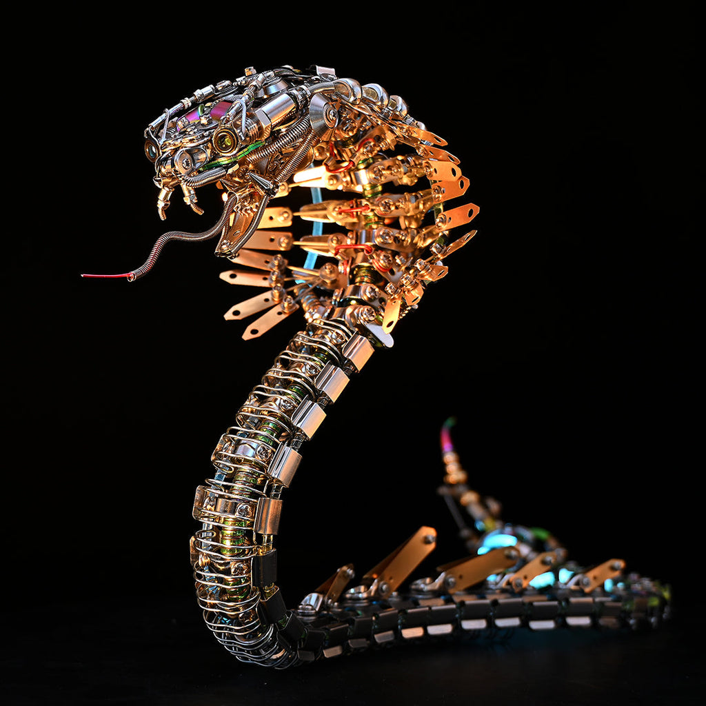 Steampunk Mechanical Cobra 3D Metal Puzzle Model Kit for Adults Snake Series