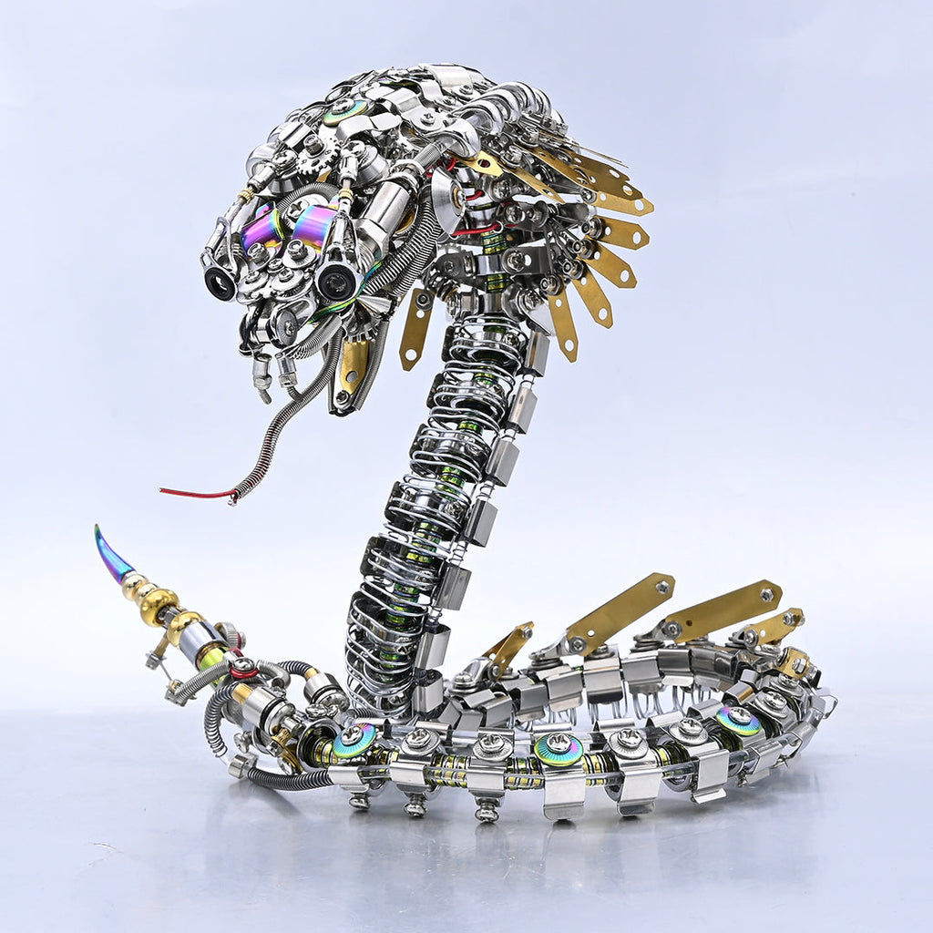 Steampunk Mechanical Cobra 3D Metal Puzzle Model Kit for Adults Snake Series
