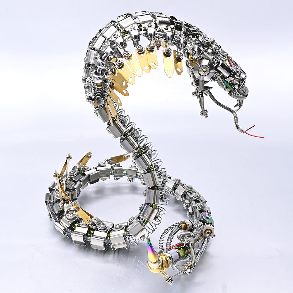 Steampunk Mechanical Cobra 3D Metal Puzzle Model Kit for Adults Snake Series