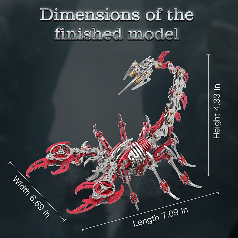 3D Scorpion Metal Puzzle Colorful Model Kit
